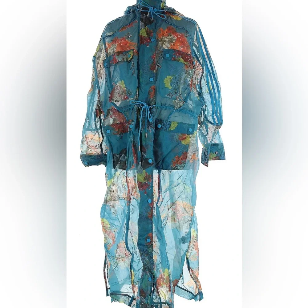adidas Originals × IVY PARK printed coat in blue XL